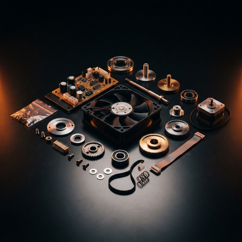 Electronic appliance spare parts and mechanical components
